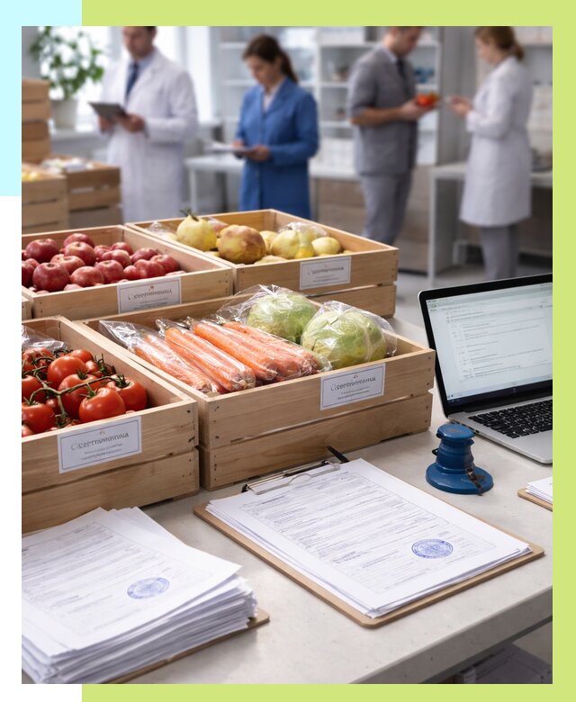 Сертификация овощей и фруктов в Абакане от 8683 р. | Алешин-Бкн