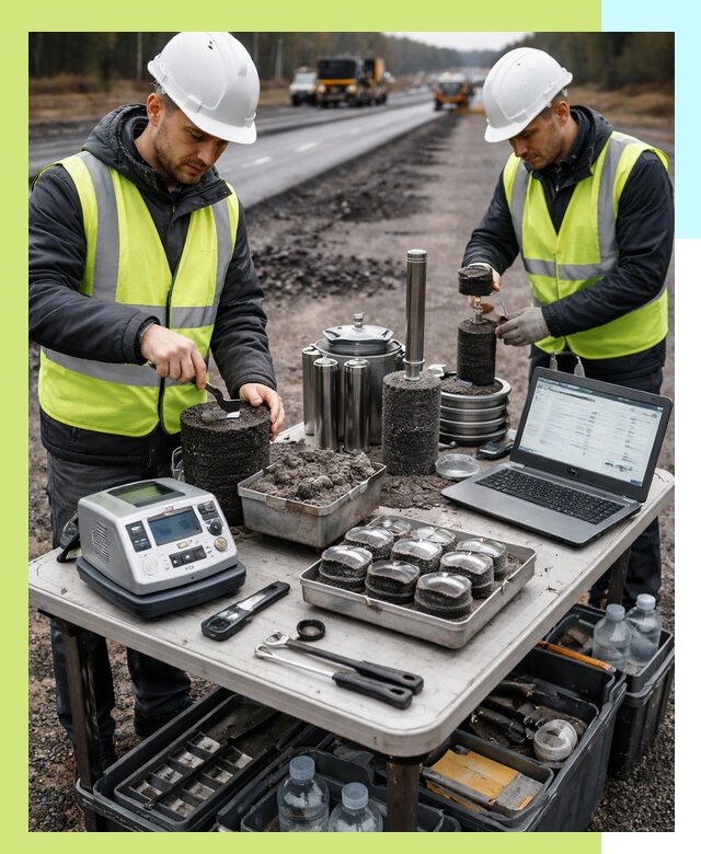 Сертификация асфальта: испытания и подтверждение в Абакане