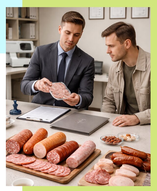 Сертификация колбасных изделий в Абакане от 7661 р. | Алешин-Бкн