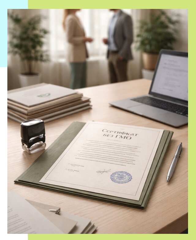 Сертификат без ГМО в Абакане от 7661 р. оформить срочно Алешин-Бкн